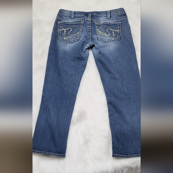 Silver Jean Co women's blue Denim Suku Capri size w31 - Picture 1 of 16